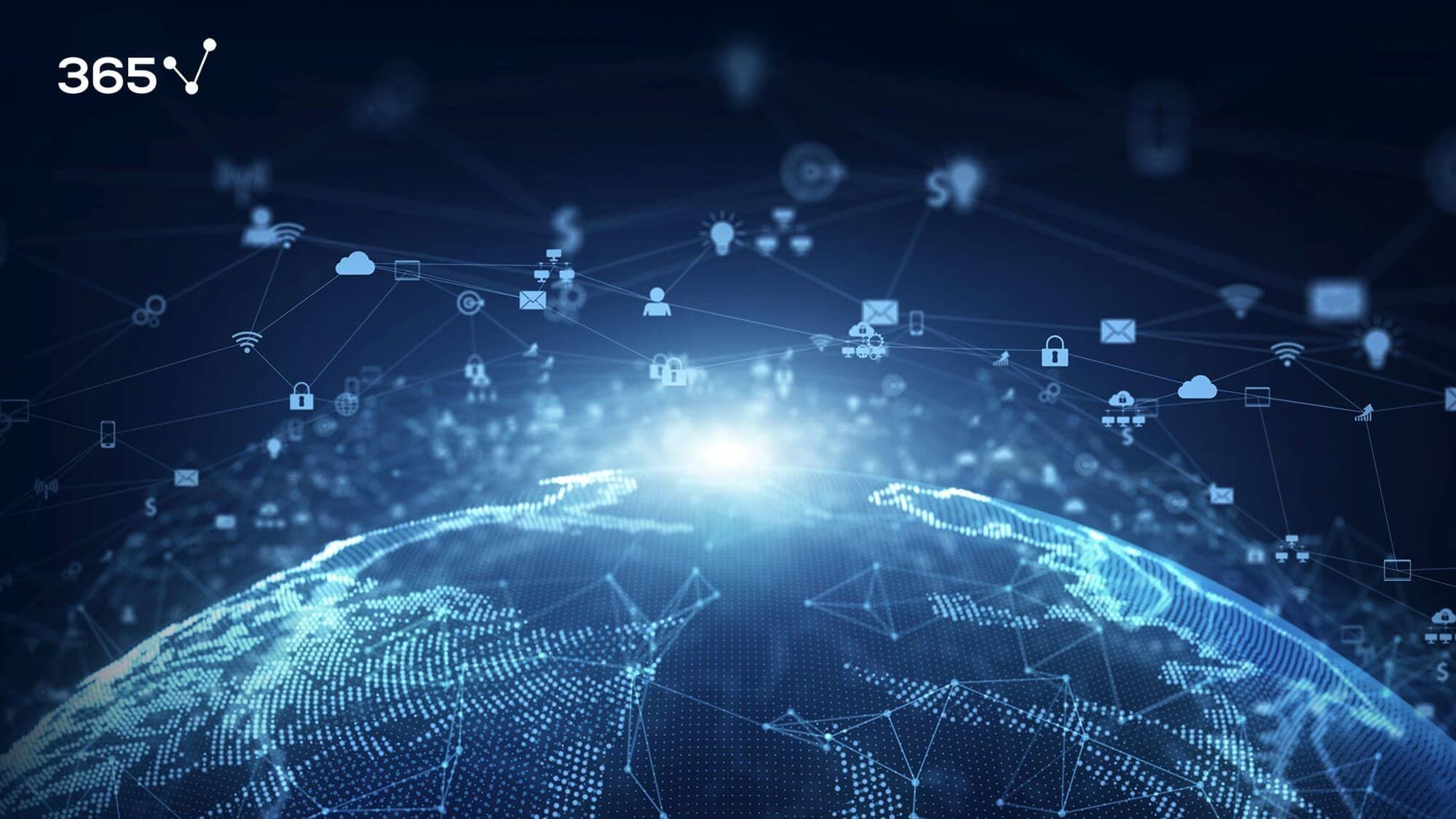 Vernetzte Weltkugel als Symbol für Big Data und digitale Konnektivität